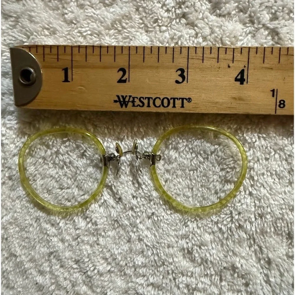 Vintage Dr‎ EL Yates Optometrist Macys Eyeglasses Case Round Glasses Frames Only